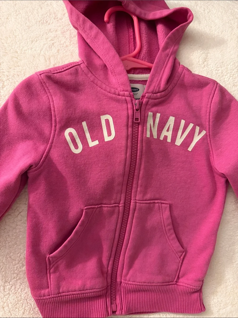 GAP Girls Yellow Hooded Zip Sweatshirt with Pink Logo